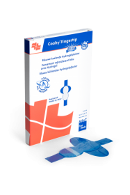 
            Coohy Fingertip, pansement refroidissant avec Hydrogel.
    