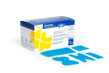 
            Elwo blauw Mix, elastische, metaaldetecteerbare pleisters
    